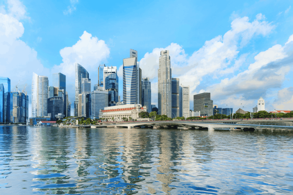 Daytime view of Singapore’s iconic skyline and marina bay area, showcasing singapore skyline dining destinations with rooftop bar and rooftop restaurants overlooking Marina Bay Sands, the city skyline, and singapore skyline. Highlights include club lounge elegance, signature cocktails, contemporary Asian cuisine at La Vi, Italian flavors at Lavo Italian Restaurant, and elevated drinks at a sky bar. Luxurious private dining rooms and lounge bar venues in the Marina Bay Financial Centre rank among the best rooftop restaurants and best rooftop bars in restaurants in Singapore, blending bar and restaurant concepts with modern Asian cuisine by Executive Chef Sam Chin. Perfect for a romantic restaurant date with panoramic skyline views, an exclusive wine chamber, alfresco balconies, and an unparalleled dining experience with views of Marina Bay. Guests enjoy world wines, vistas of the Ocean Financial Centre, and panoramic views across downtown Singapore. The vibrant atmosphere suits weekday lunch, special dinner, or after work drinks, with freshest seafood, Maine lobster, and seasonal ingredients. From Sentosa Island to Outpost Hotel, Customs House, and Mount Faber Peak, rooftop dining under city lights offers stunning views, sweeping vistas, and amazing views. Whether at a restaurant with a view, Spago Bar, Artemis Grill, or Civic District gem, enjoy corporate events, dining experience perfection, impressive selection from an extensive wine list, Italian restaurant sophistication, European classics, and scenic views near Raffles Place, Collyer Quay, OUE Bayfront, and Marina Bay Financial. From cé la vi to sea level dining rooms, book ahead to dine with views of the city, skyline views, restaurant charm, and night magic in the city.